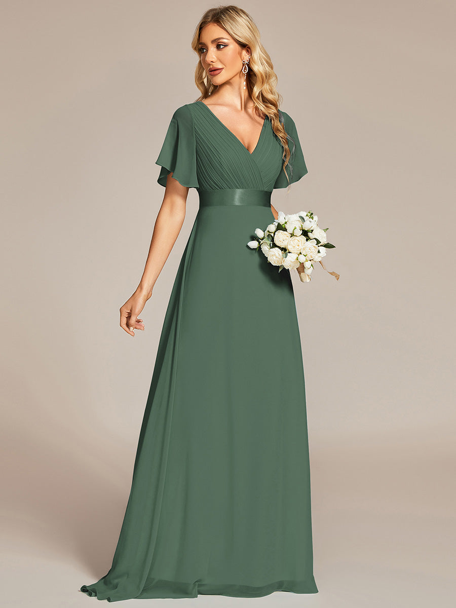 Mónica | Vestido Largo de Gasa con Talle Imperio