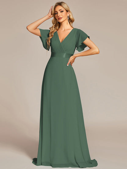 Mónica | Vestido Largo de Gasa con Talle Imperio
