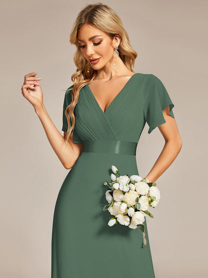 Mónica | Vestido Largo de Gasa con Talle Imperio