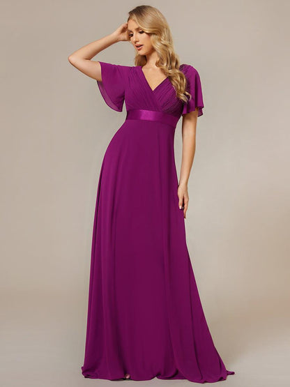 Mónica | Vestido Largo de Gasa con Talle Imperio
