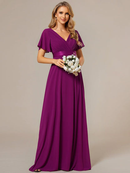 Mónica | Vestido Largo de Gasa con Talle Imperio