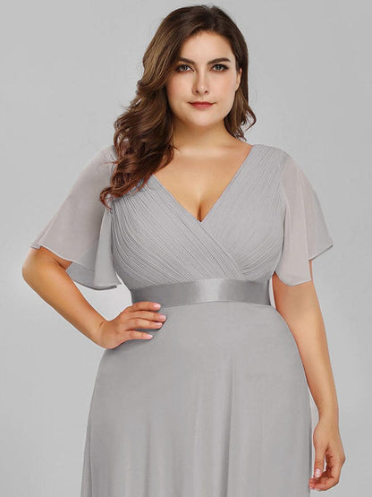 Mónica | Vestido Largo de Gasa con Talle Imperio