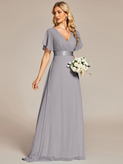 Mónica | Vestido Largo de Gasa con Talle Imperio