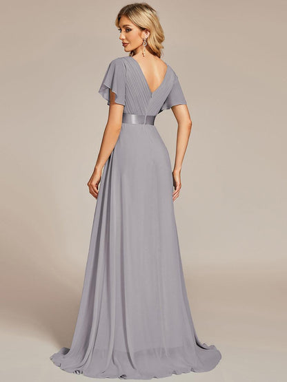 Mónica | Vestido Largo de Gasa con Talle Imperio