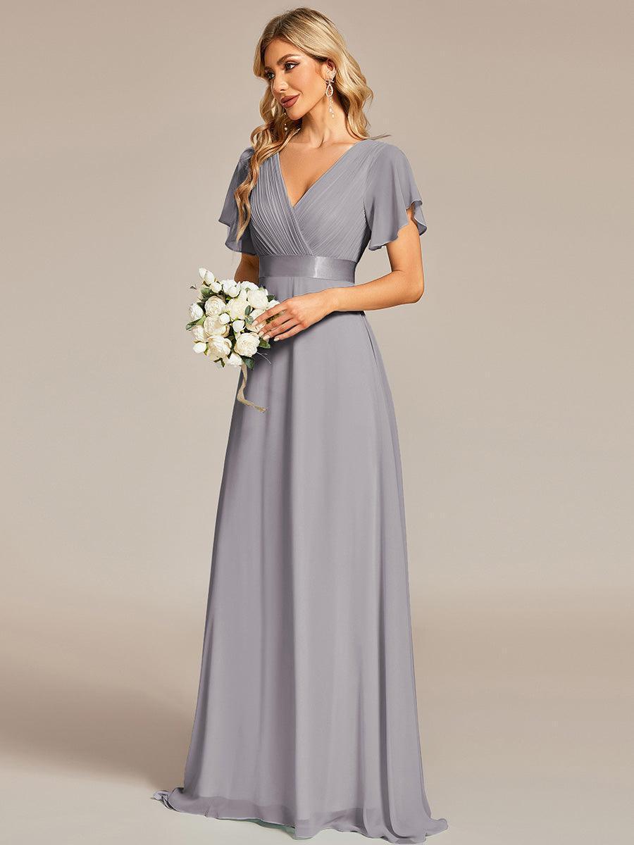 Mónica | Vestido Largo de Gasa con Talle Imperio