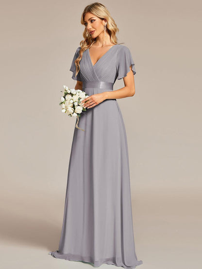 Mónica | Vestido Largo de Gasa con Talle Imperio