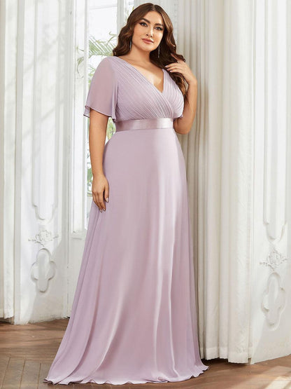 Mónica | Vestido Largo de Gasa con Talle Imperio