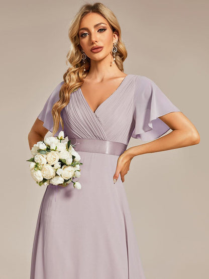 Mónica | Vestido Largo de Gasa con Talle Imperio