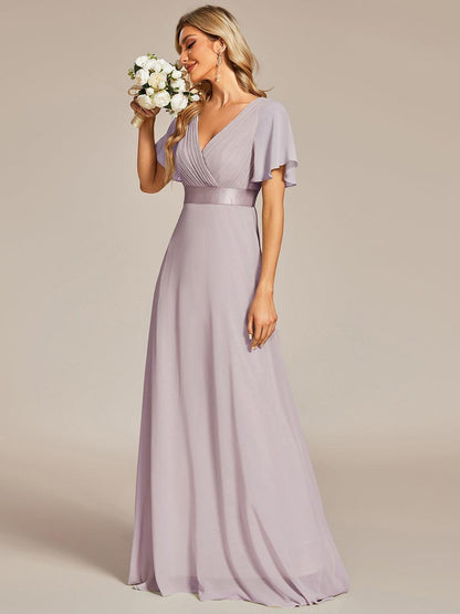 Mónica | Vestido Largo de Gasa con Talle Imperio