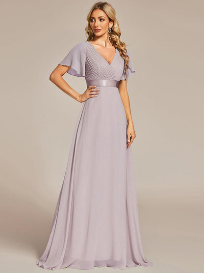 Mónica | Vestido Largo de Gasa con Talle Imperio
