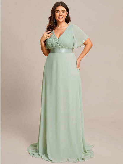 Mónica | Vestido Largo de Gasa con Talle Imperio