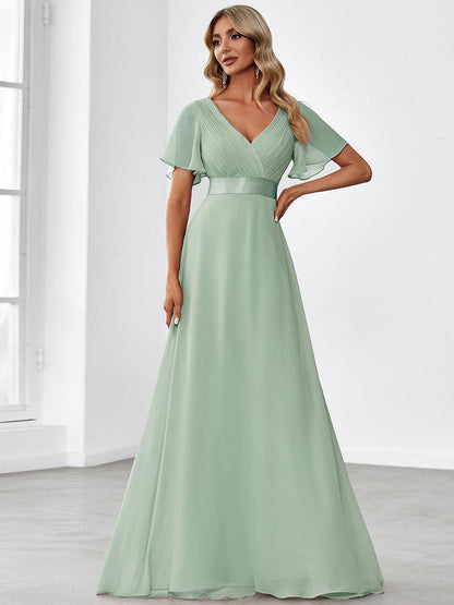 Mónica | Vestido Largo de Gasa con Talle Imperio