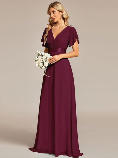 Mónica | Vestido Largo de Gasa con Talle Imperio