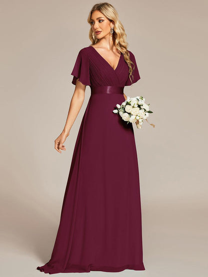 Mónica | Vestido Largo de Gasa con Talle Imperio