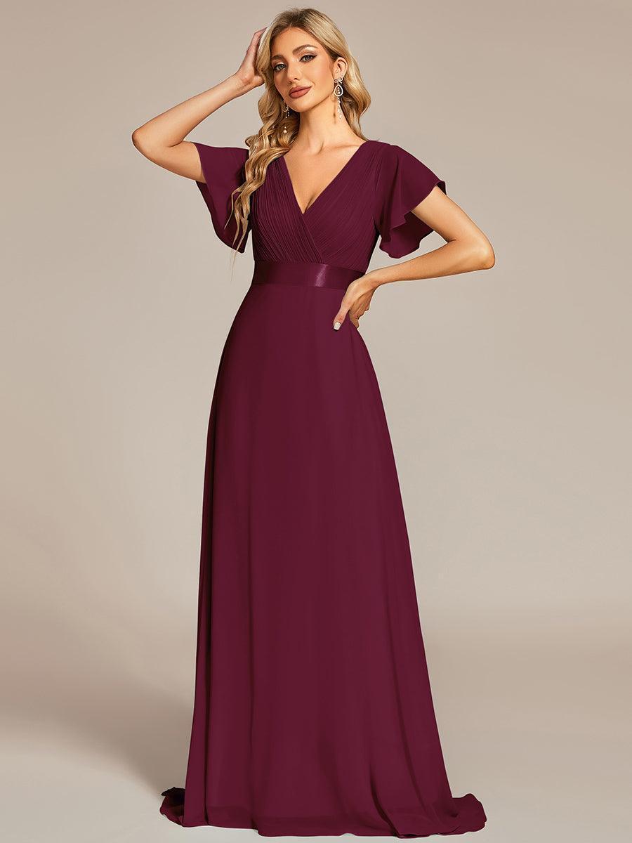 Mónica | Vestido Largo de Gasa con Talle Imperio