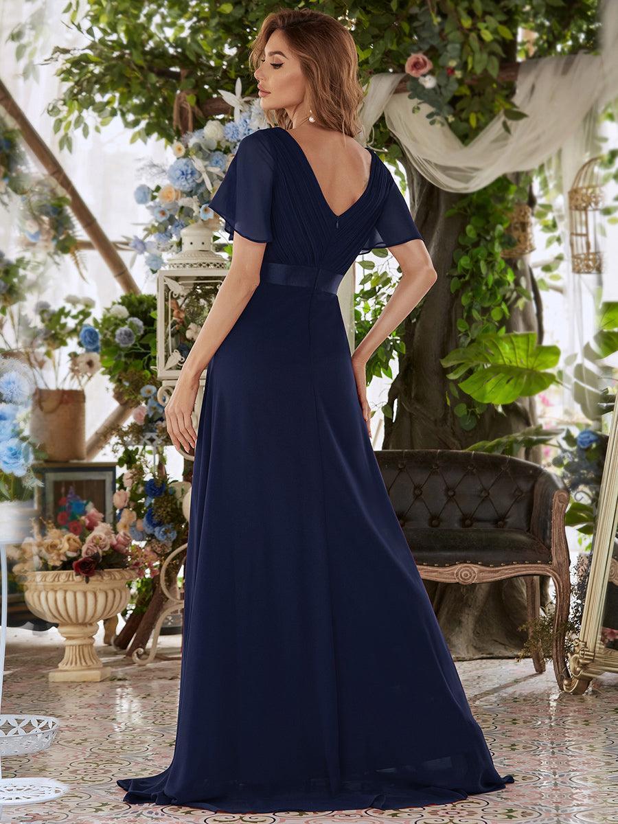 Mónica | Vestido Largo de Gasa con Talle Imperio