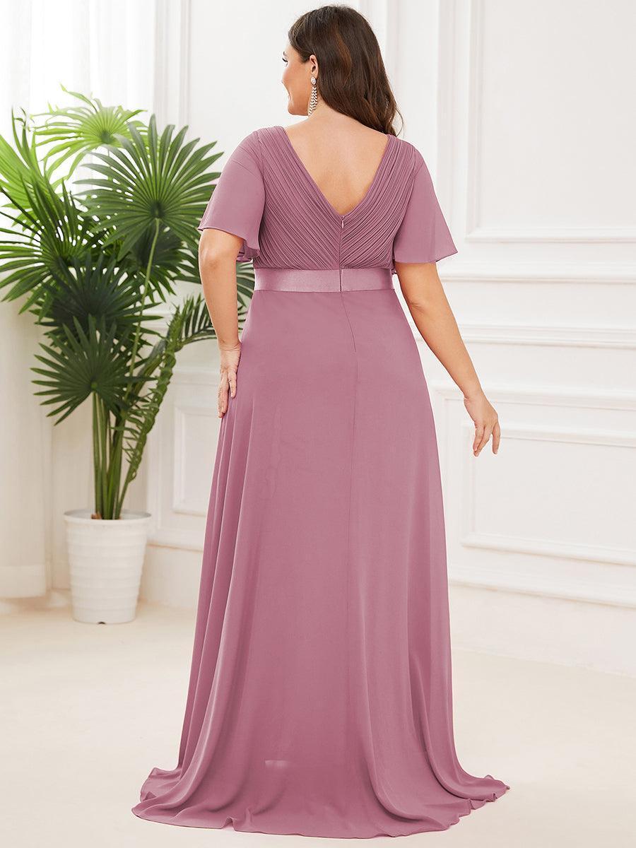 Mónica | Vestido Largo de Gasa con Talle Imperio