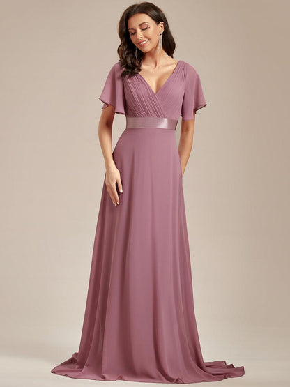 Mónica | Vestido Largo de Gasa con Talle Imperio
