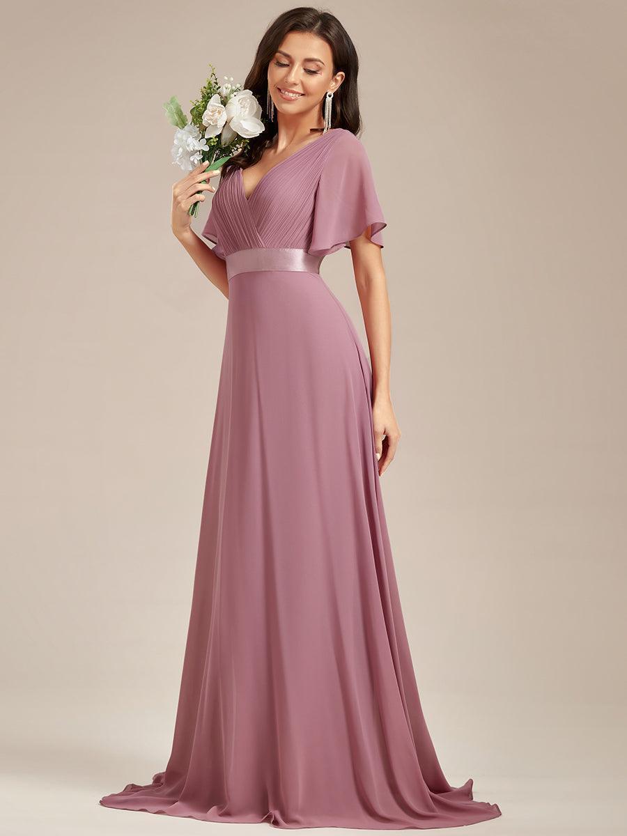 Mónica | Vestido Largo de Gasa con Talle Imperio
