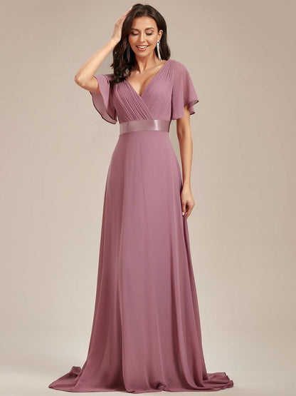 Mónica | Vestido Largo de Gasa con Talle Imperio