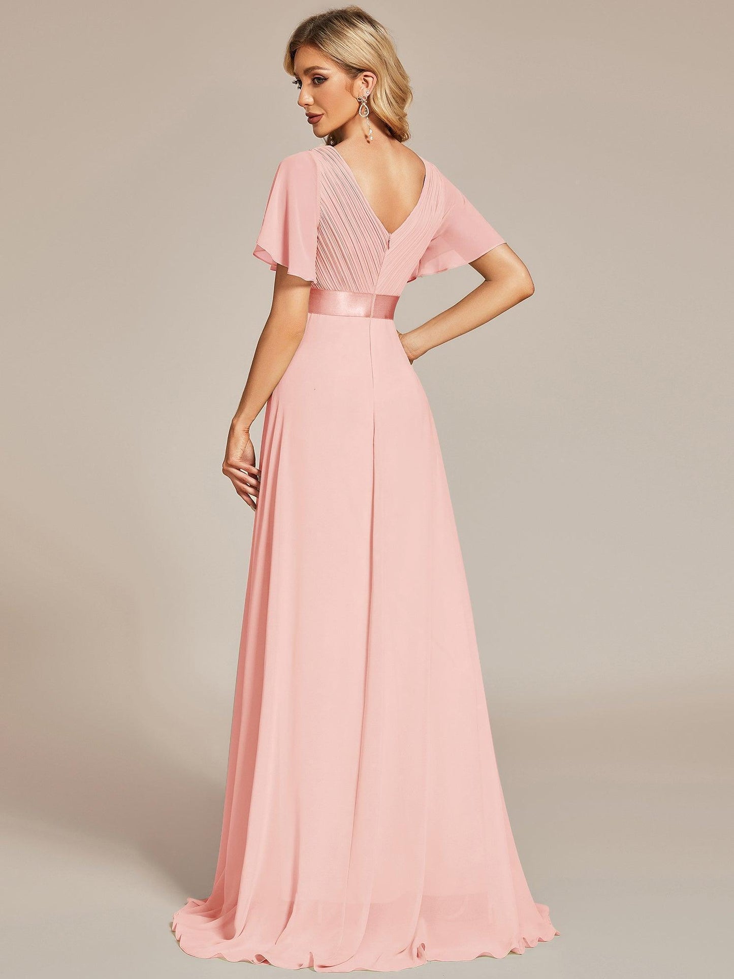 Mónica | Vestido Largo de Gasa con Talle Imperio