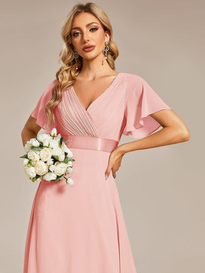 Mónica | Vestido Largo de Gasa con Talle Imperio
