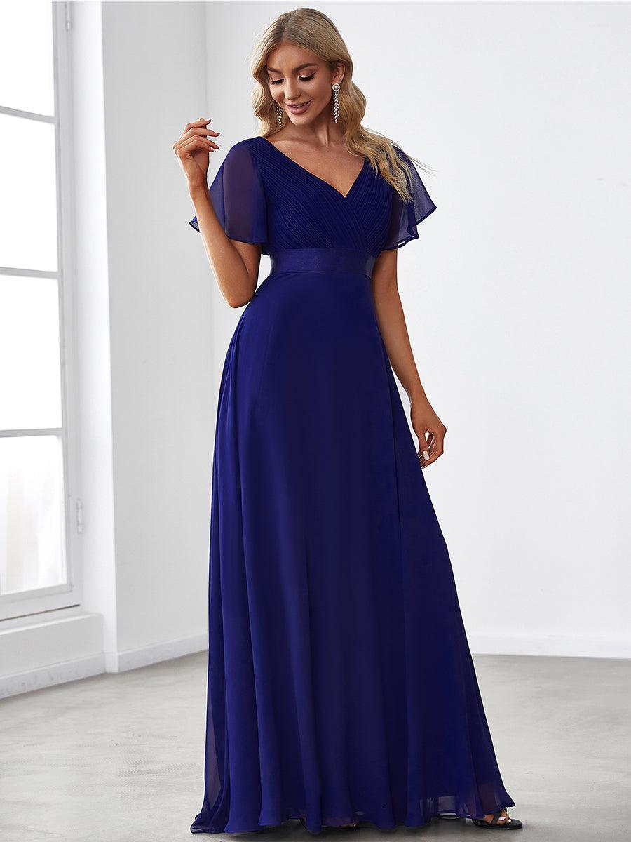 Mónica | Vestido Largo de Gasa con Talle Imperio
