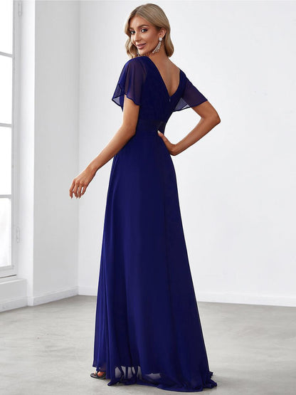 Mónica | Vestido Largo de Gasa con Talle Imperio