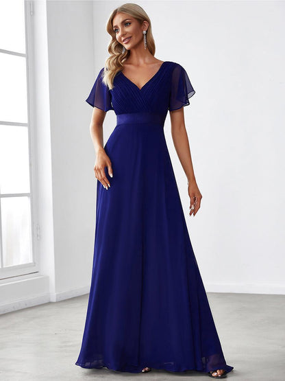 Mónica | Vestido Largo de Gasa con Talle Imperio