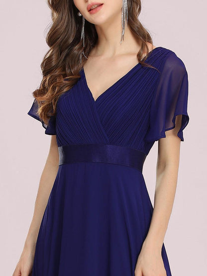 Mónica | Vestido Largo de Gasa con Talle Imperio