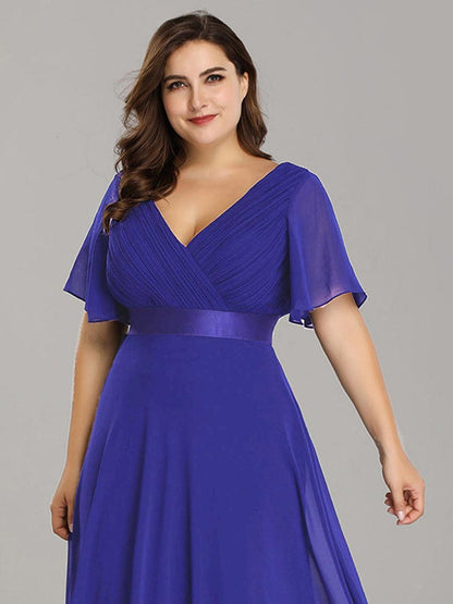 Mónica | Vestido Largo de Gasa con Talle Imperio