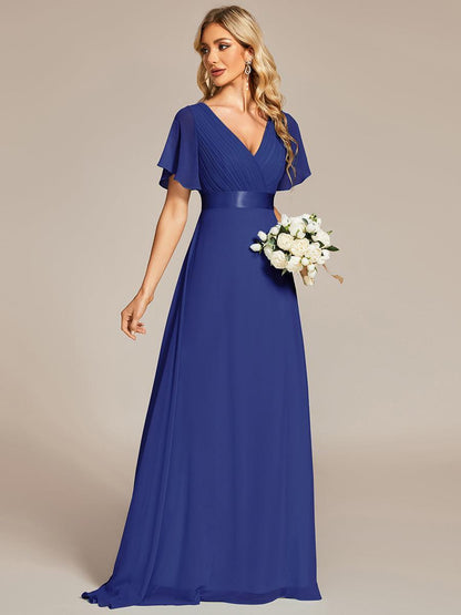 Mónica | Vestido Largo de Gasa con Talle Imperio