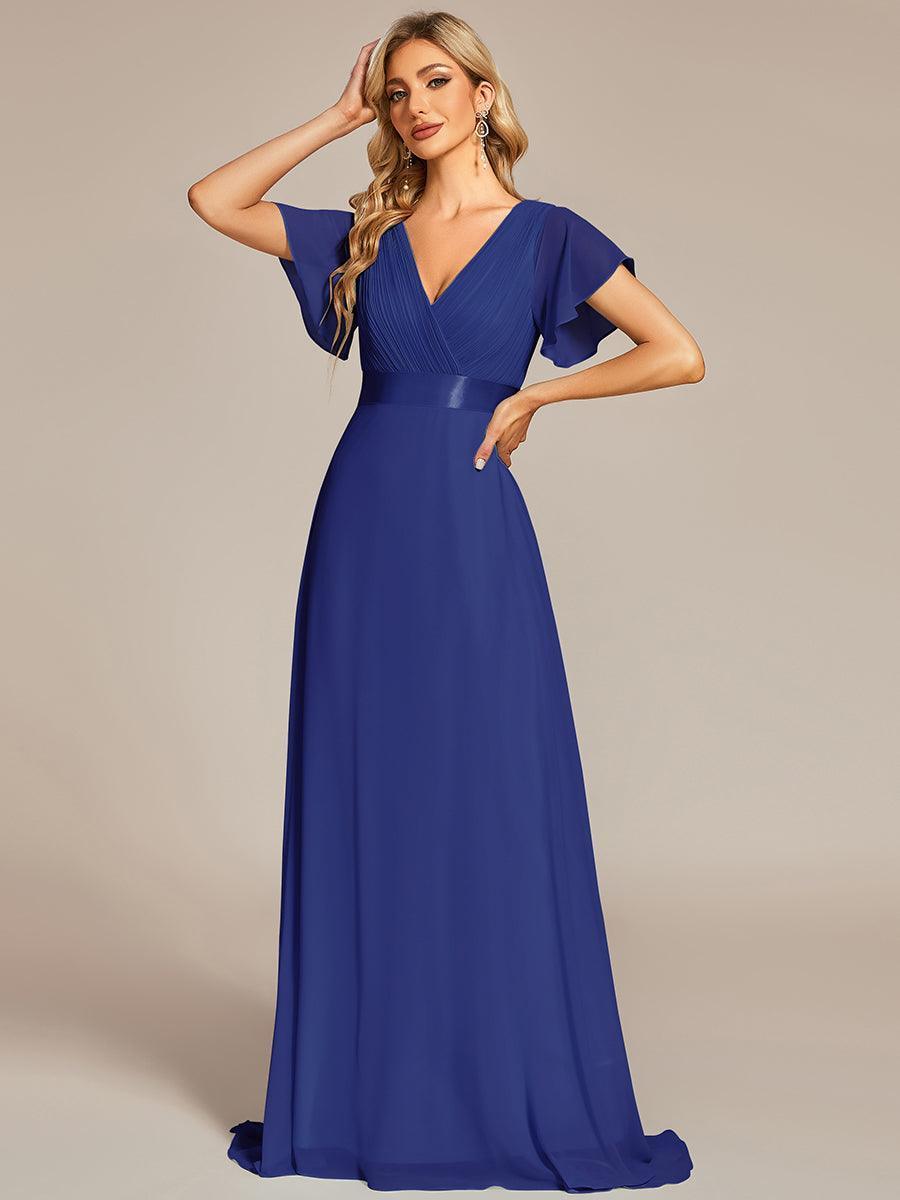 Mónica | Vestido Largo de Gasa con Talle Imperio
