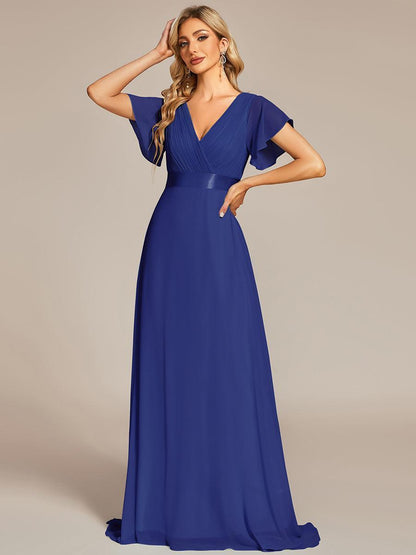 Mónica | Vestido Largo de Gasa con Talle Imperio
