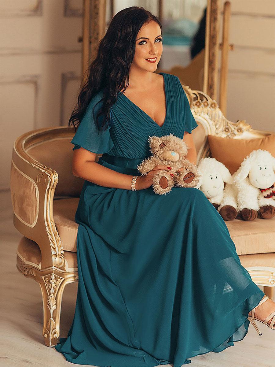 Mónica | Vestido Largo de Gasa con Talle Imperio