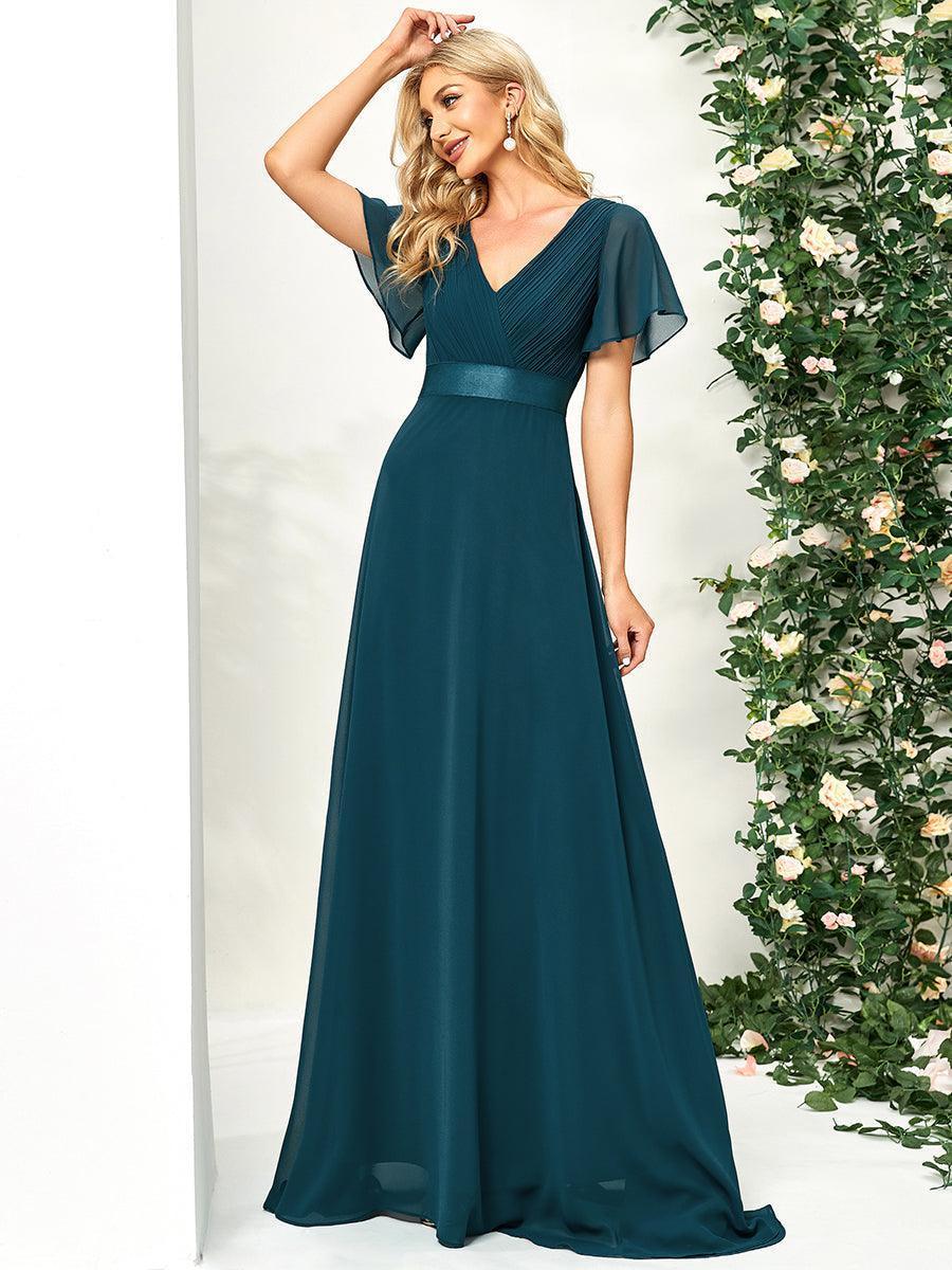 Mónica | Vestido Largo de Gasa con Talle Imperio