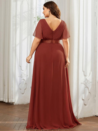 Mónica | Vestido Largo de Gasa con Talle Imperio