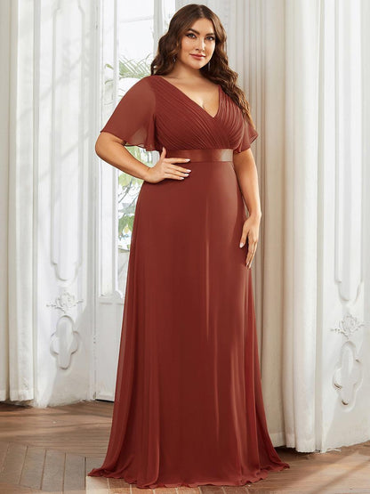 Mónica | Vestido Largo de Gasa con Talle Imperio