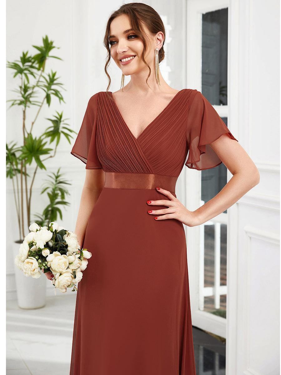 Mónica | Vestido Largo de Gasa con Talle Imperio