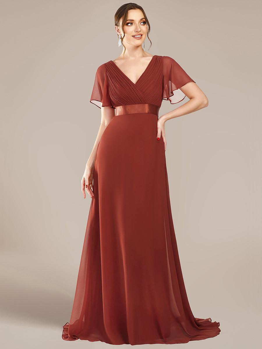 Mónica | Vestido Largo de Gasa con Talle Imperio