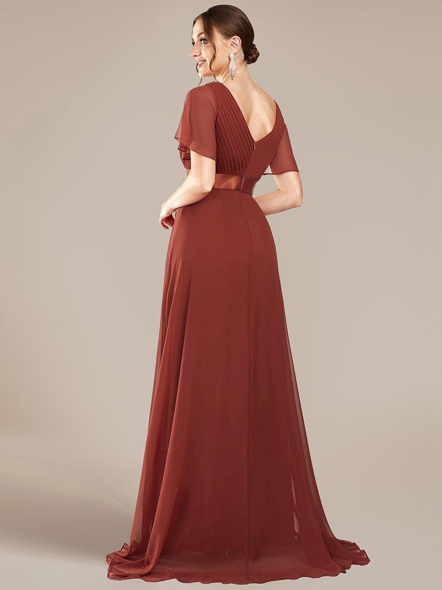 Mónica | Vestido Largo de Gasa con Talle Imperio