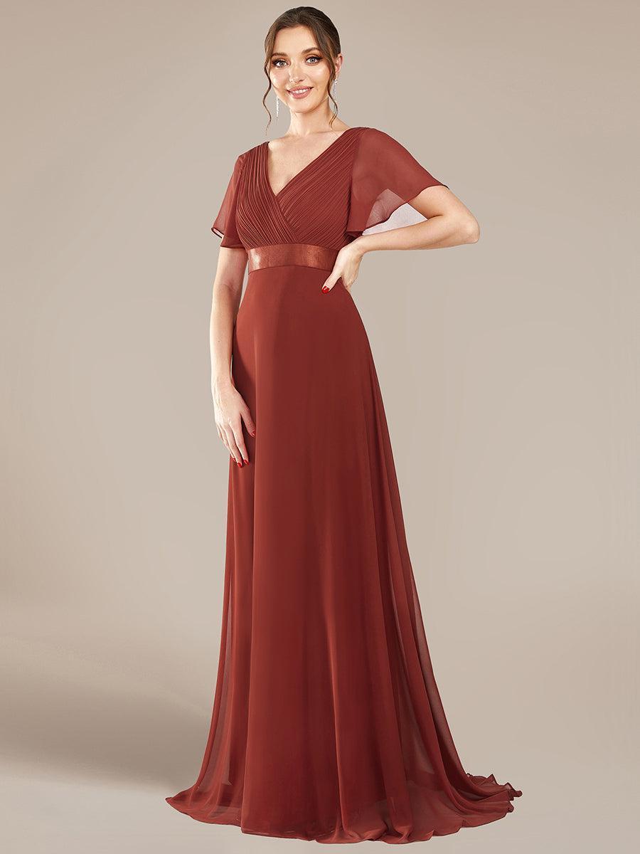 Mónica | Vestido Largo de Gasa con Talle Imperio
