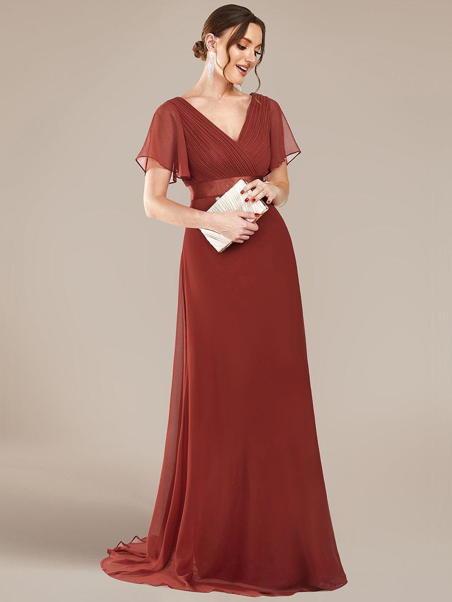 Mónica | Vestido Largo de Gasa con Talle Imperio