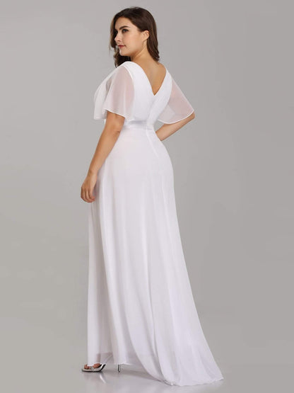Mónica | Vestido Largo de Gasa con Talle Imperio