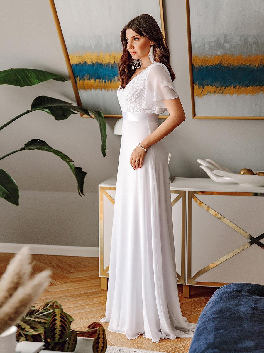 Mónica | Vestido Largo de Gasa con Talle Imperio