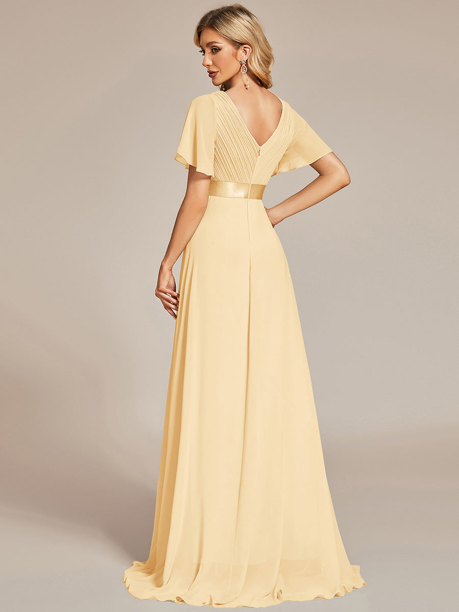 Mónica | Vestido Largo de Gasa con Talle Imperio