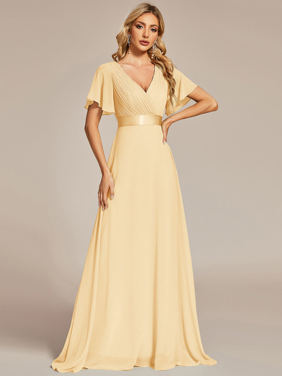 Mónica | Vestido Largo de Gasa con Talle Imperio