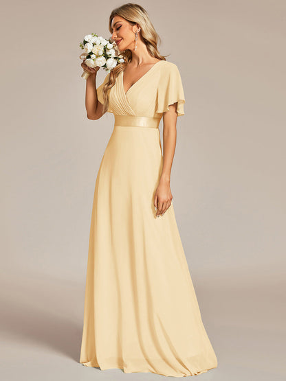 Mónica | Vestido Largo de Gasa con Talle Imperio