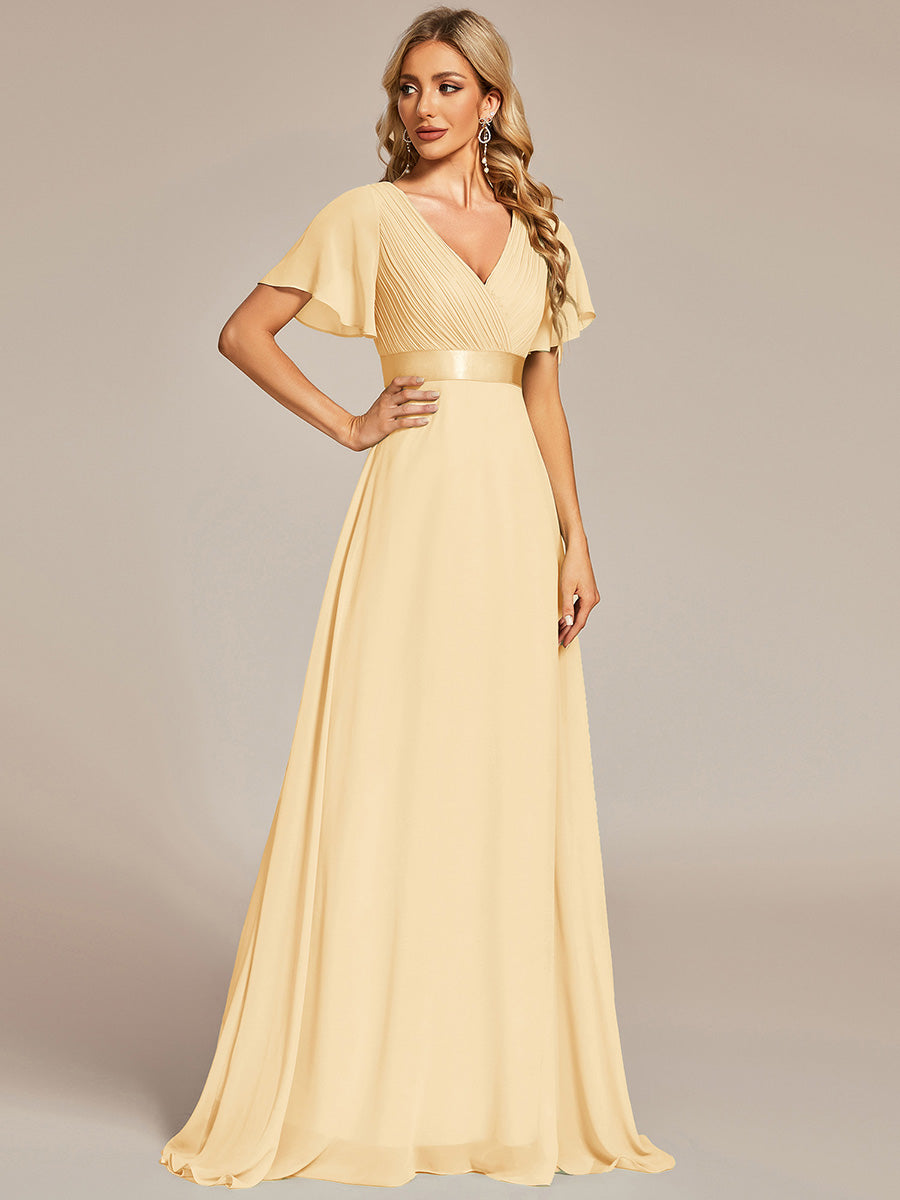 Mónica | Vestido Largo de Gasa con Talle Imperio