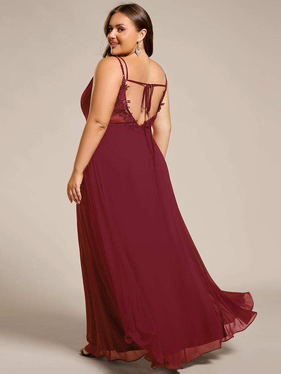 Belén | Vestido Largo de Gasa y Encaje con Espalda Descubierta